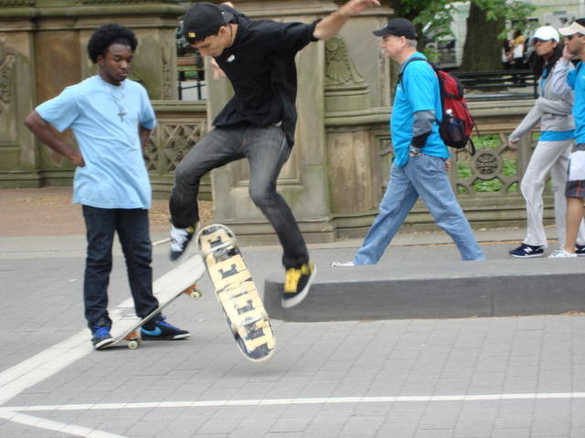 Skateboarding in Central Park