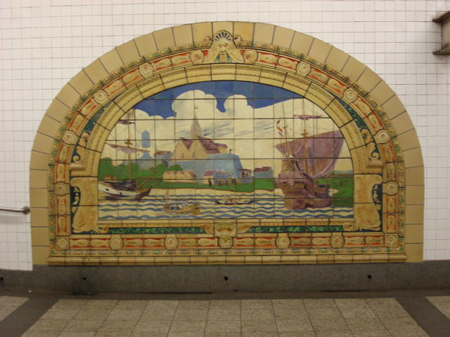 Subway mosaics in the Fulton St. station
