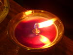 Oil candle in the breeze