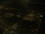 View out the window seat at night (a city?)