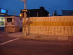 Construction wall on Smith St.