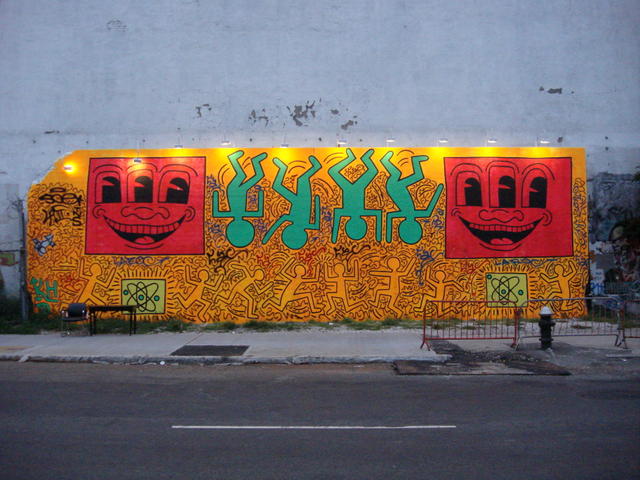 Keith Haring memorial mural on East Houston & Bowery
