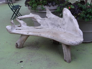 driftwood bench
