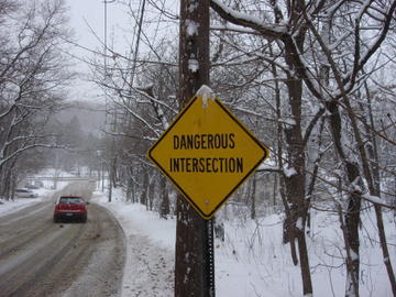 dangerous road, period.