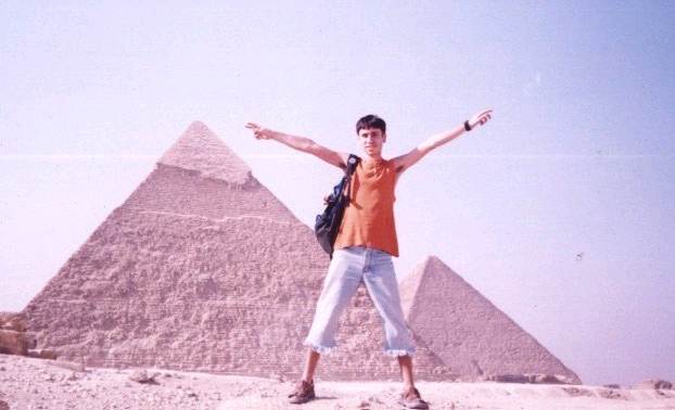 Andy at the pyramids (photo: A. Saskiy)