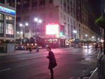Outside Penn Station in the wee hours