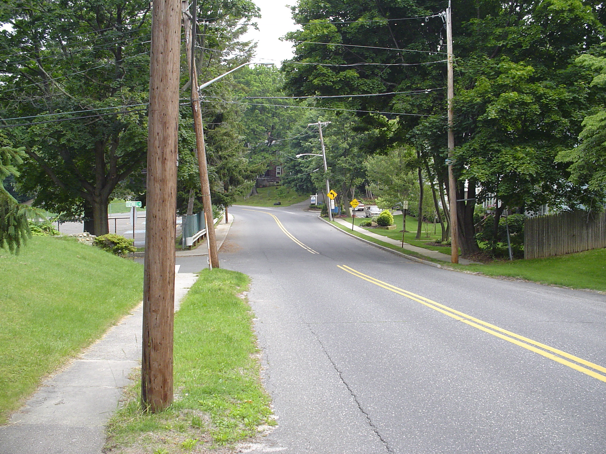 Back through the old part of the village