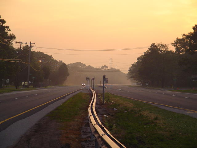 Nesconset Highway just after dawn